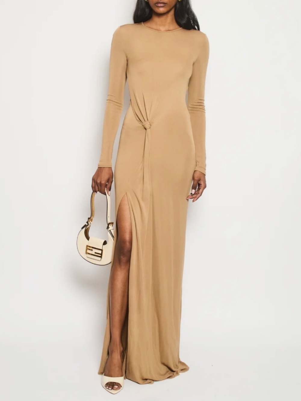 Saint Laurent Crew Neck Jersey Maxi Dress FR42/US10  NWT